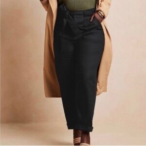 NWT Banana Republic TALL LONG Pant Trouser Utility Stretch Linen Cotton Army 14